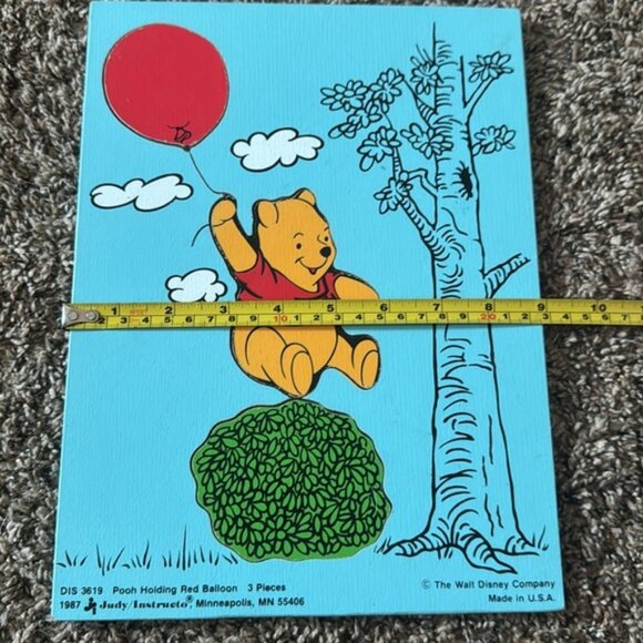 Disney Vintage 1987 Winnie The Pooh Wooden Tray Puzzle - Picture 6 of 7
